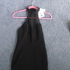 LF Seek The Label Black Bodycon Mesh Dress NWT